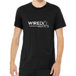 Wired Watts Logo Shirt Black Medium - Image 1